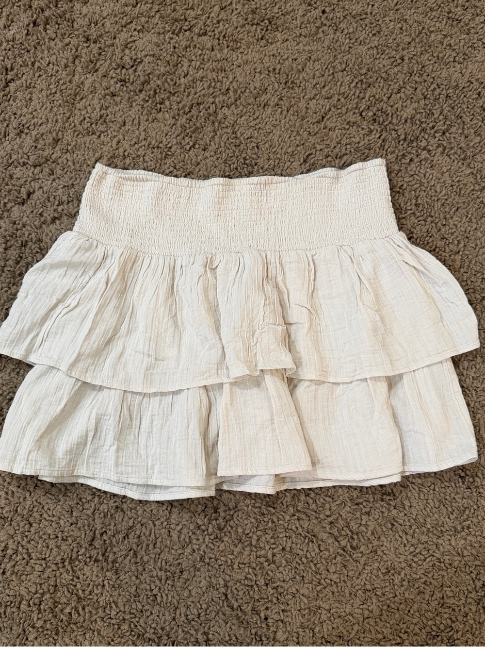 Universal Thread Cream Tiered Ruffle Mini Skirt